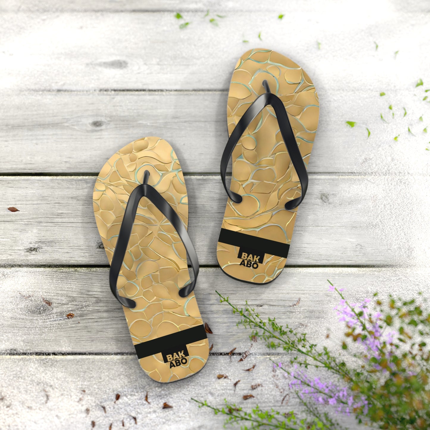 Golden Shimmer (BKS)✨Flip Flops - bakabo.club