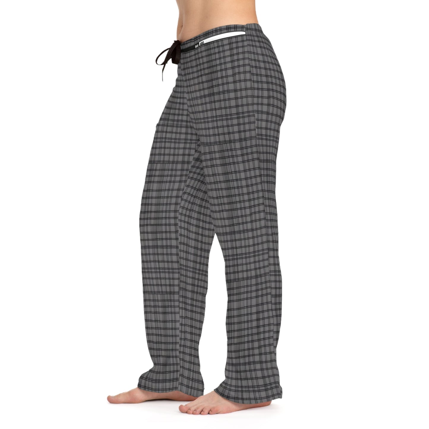 Gray Plaid Women's Pajama Pants — Cozy Lounge Sleepwear Printify bakabo.club