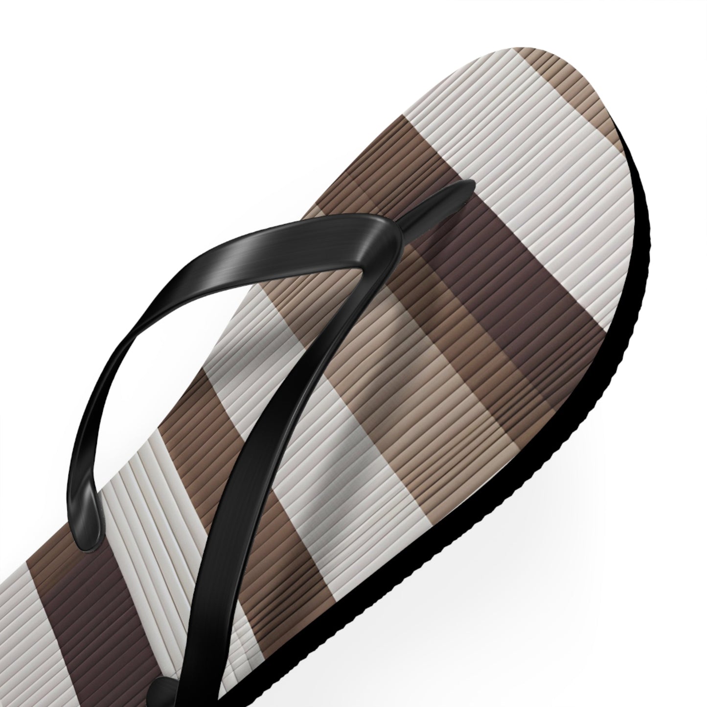 Monochrome Beetle Pattern Flip Flops — Black & White Bug Print Summer Sandals Printify bakabo.club
