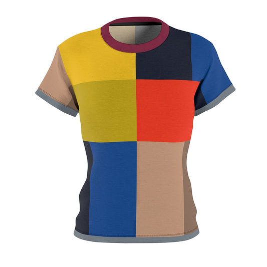 Paris Block Women's Cut & Sew Tee Printify bakabo.club
