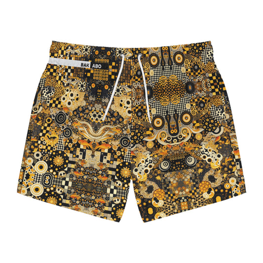 Marine Mosaic (BKS)🐠Swim Trunks - bakabo.club