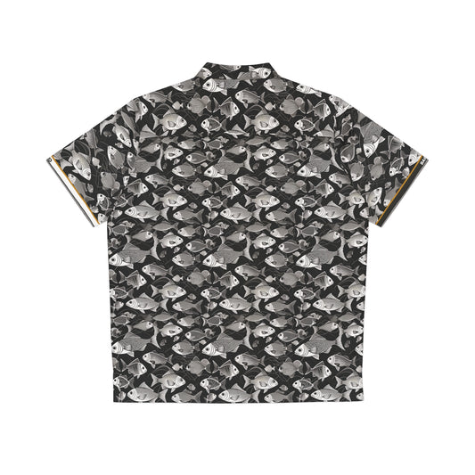 Aquatic Noir (BKS)🐟Hawaiian Shirt - bakabo.club