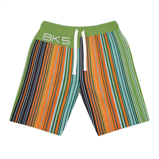 BKS Athletic Long Shorts— Green & Orange Performance Printify bakabo.club
