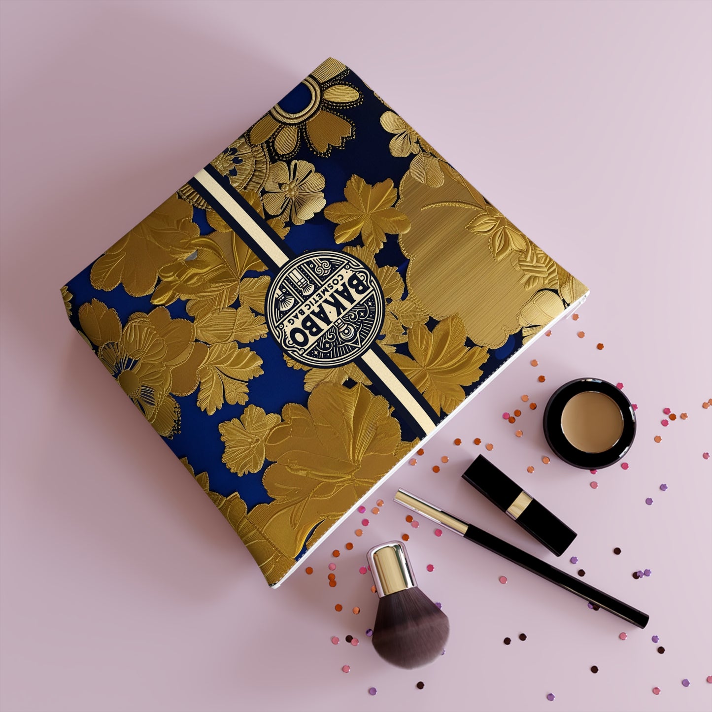 GoldenGlow (BKS)💄Cotton Cosmetic Bag - bakabo.club