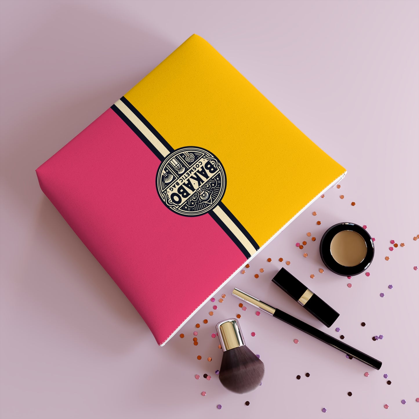 Signature Striped (BKS)💄Cotton Cosmetic Bag - bakabo.club