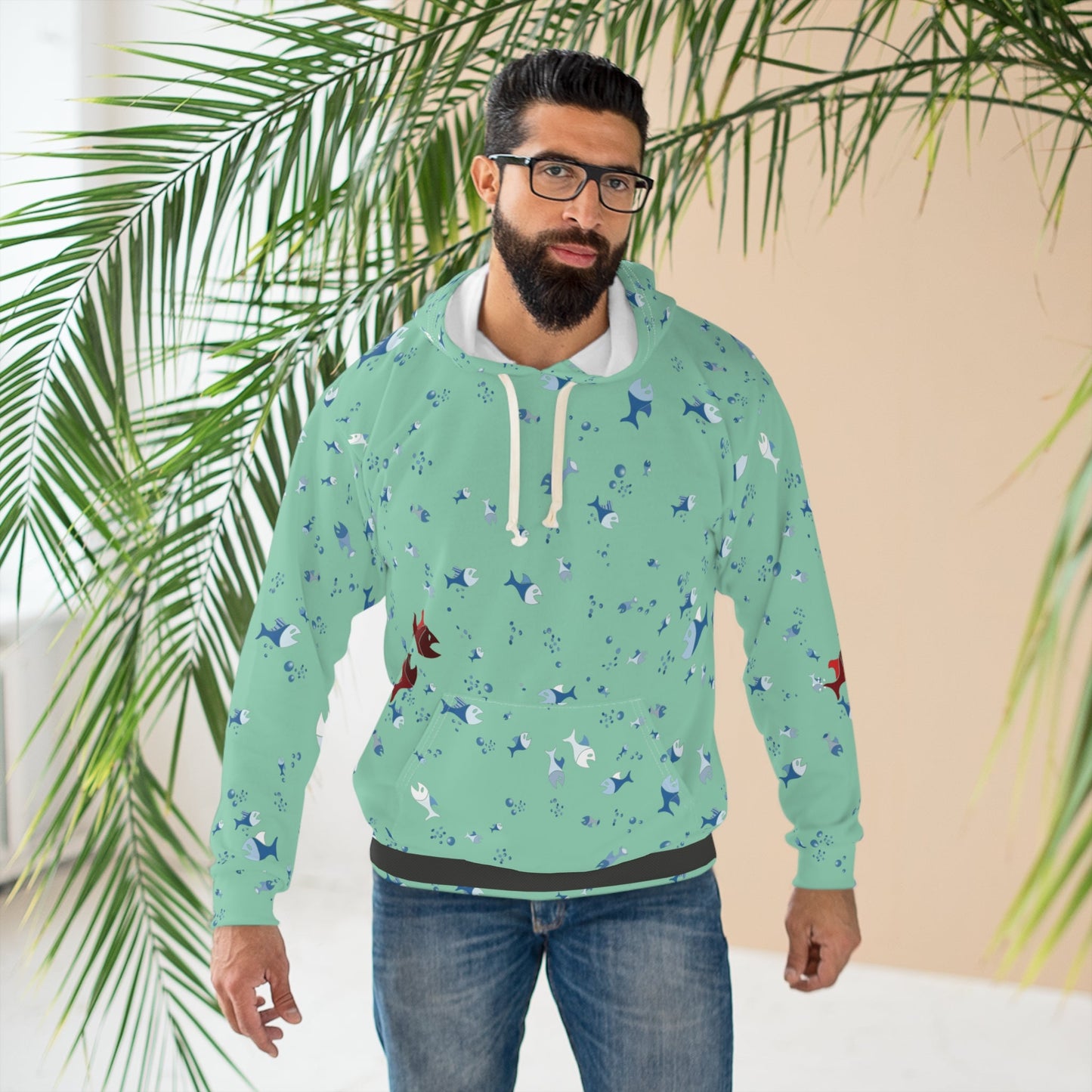 BKS Folklore Shoal Mint™ Pullover Hoodie Printify bakabo.club