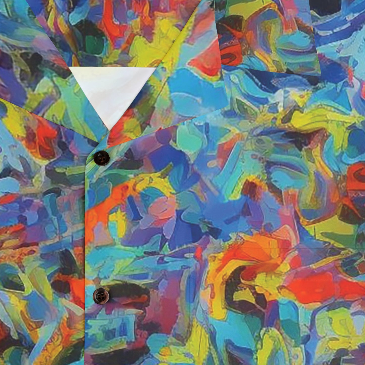 Men's Abstract Tropical Hawaiian Shirt — Colorful All-Over Print Vacation Camp Shirt Printify bakabo.club