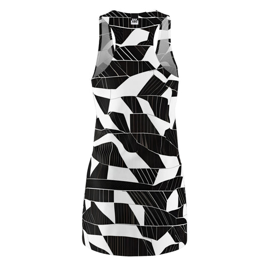 Ethereal Monochrome (BKS)⚫⚪Women's Cut Dress - bakabo.club