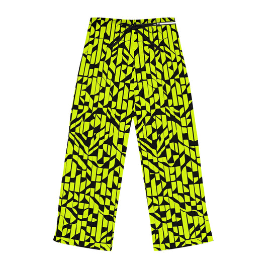 Neon Geo Print Women's Pajama Pants Printify bakabo.club