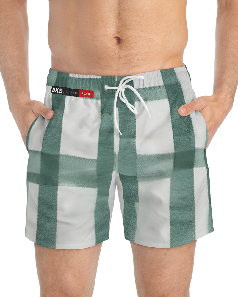 BKS Flag Green Grid™ Swim Trunks