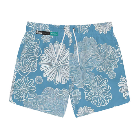 BKS Riviera Blue Floral™ Swim Trunks