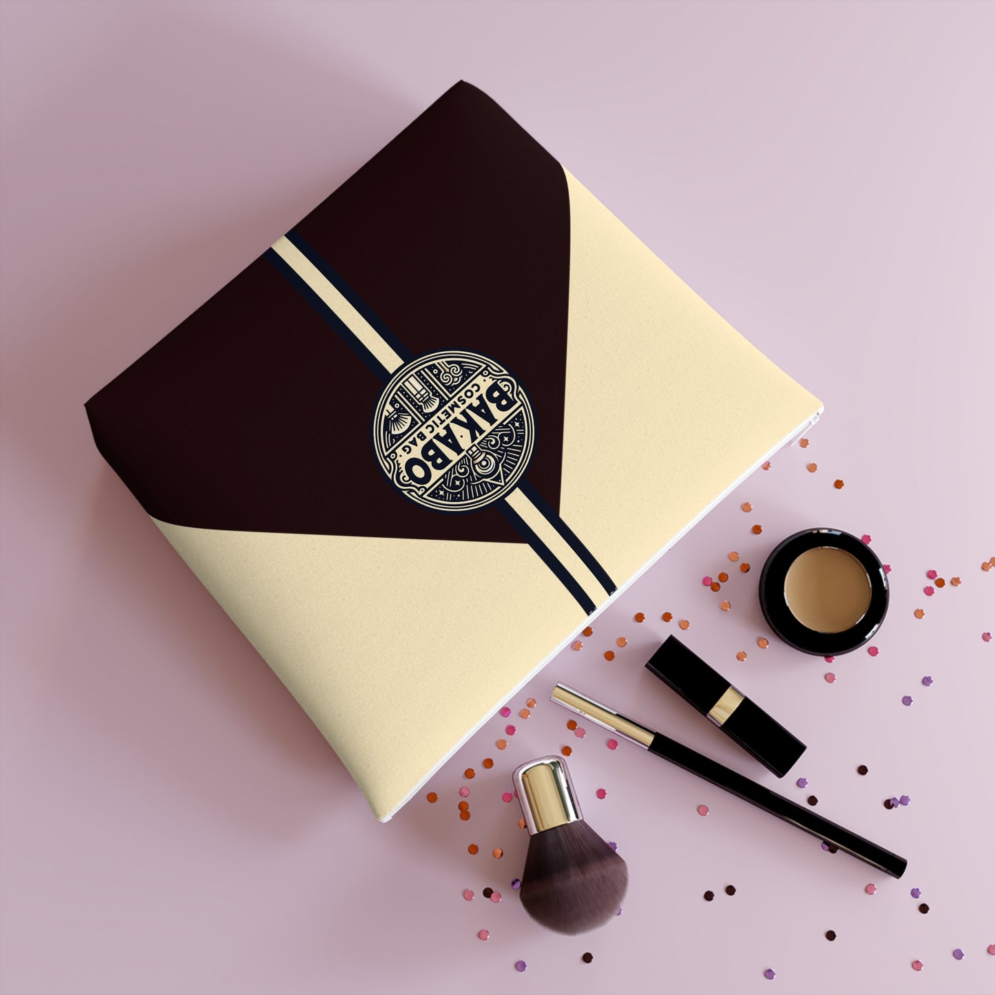 Timeless Striped (BKS)💄Cotton Cosmetic Bag - bakabo.club