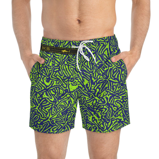 BKS Glyph Flow™ Swim Trunks Printify bakabo.club