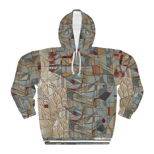 Abstract Geometric All-Over Print Hoodie Printify bakabo.club