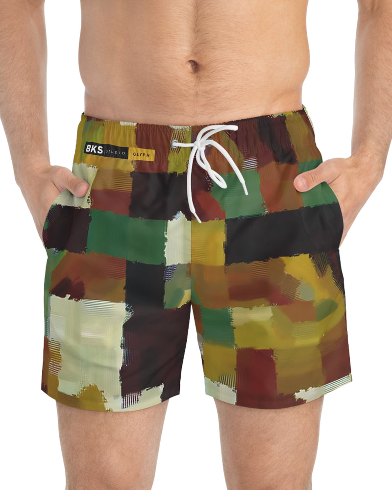 BKS Glyph Camo Green™ Swim Trunks