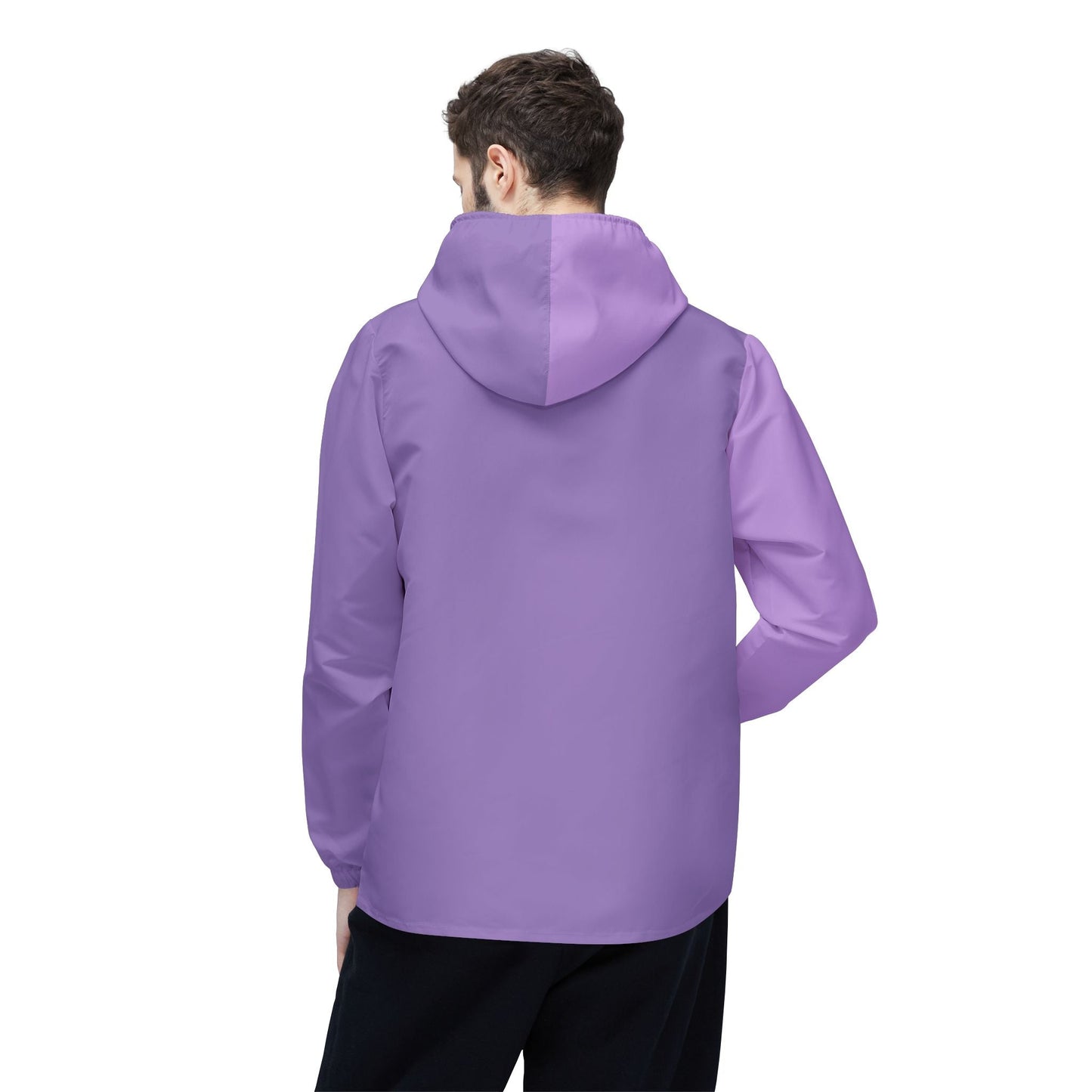 Lavender Purple Hooded Windbreaker Jacket — Lightweight All-Over Print Printify bakabo.club