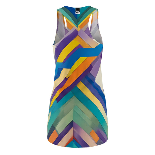 Multiline XZ (BKS)🎥 Women's Cut Dress - bakabo.club