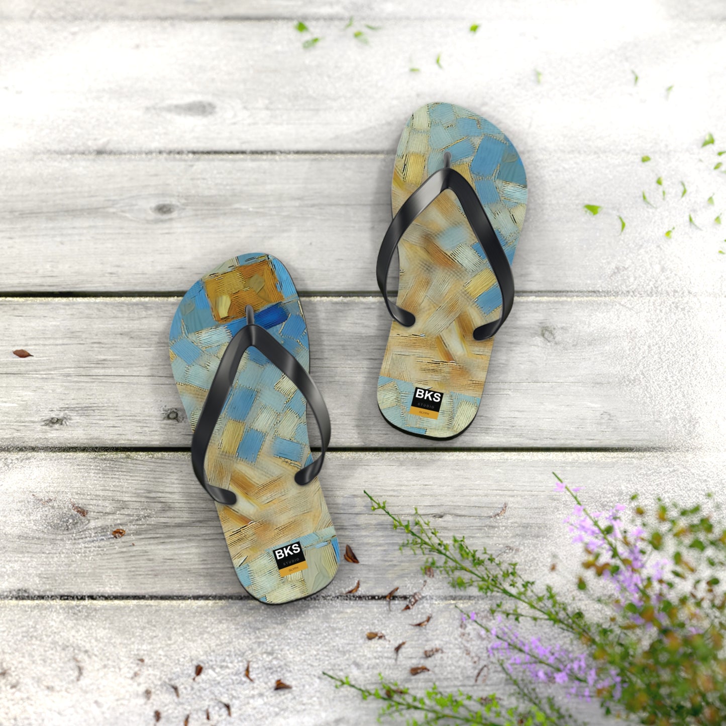 BKS Glyph Mosaic Tile™ Flip Flops
