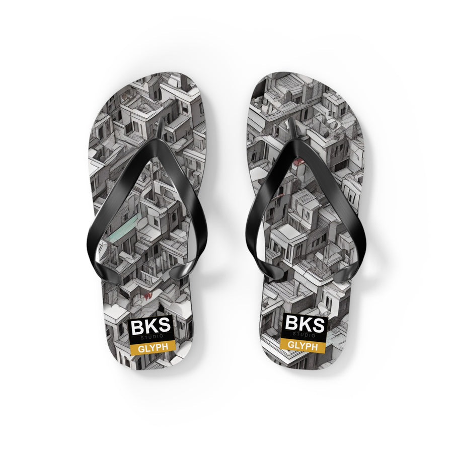 BKS Glyph Escher™ Flip Flops