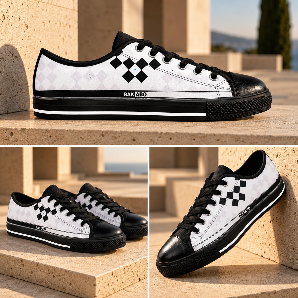 BKS Riviera Argyle™ Sneakers Printify BKS Studio