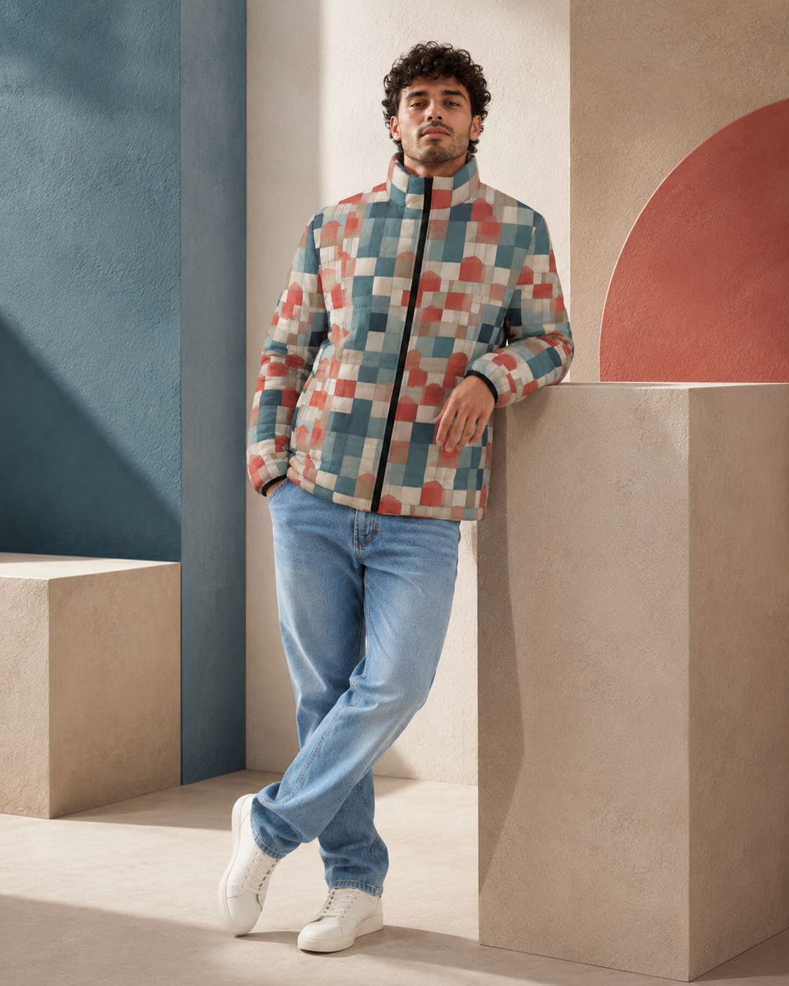BKS Flag Block Puffer Jacket - view 7