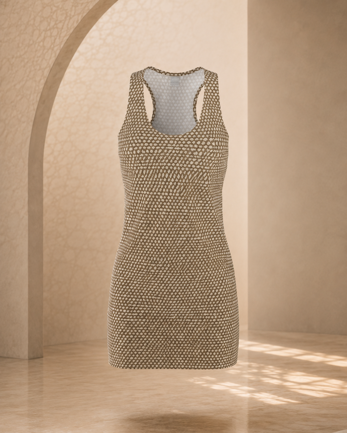 BKS Hours Beige Honeycomb™ Racerback Dress
