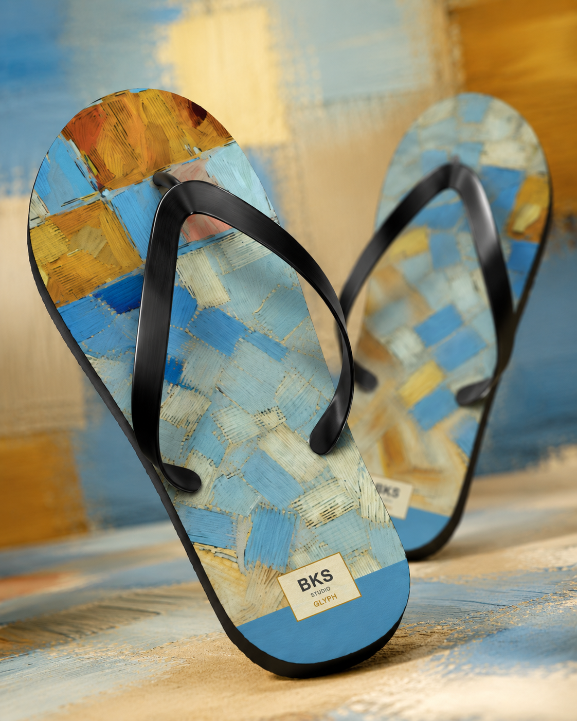 BKS Glyph Mosaic Tile™ Flip Flops