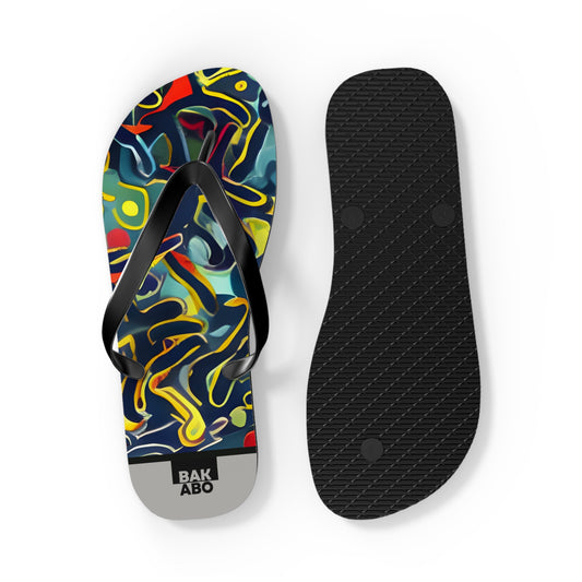 Vibrant Vibes (BKS) 👣Flip Flops - bakabo.club