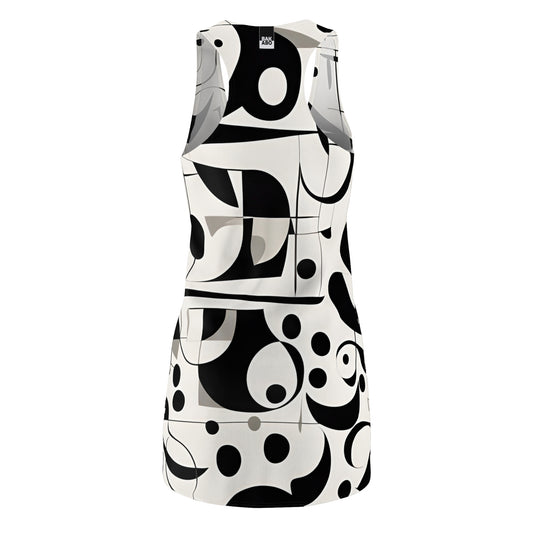 Monochrome Mirage (BKS)🎭Women's Cut Dress - bakabo.club