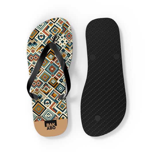 BlackGeometry (BKS)🖤Flip Flops - bakabo.club