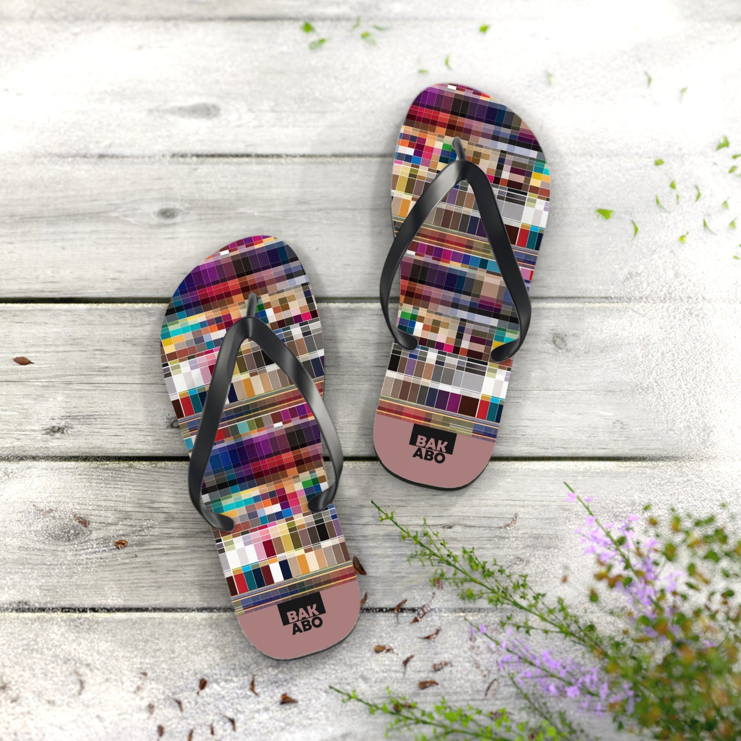 Pixel Noir (BKS)🖤Flip Flops - bakabo.club