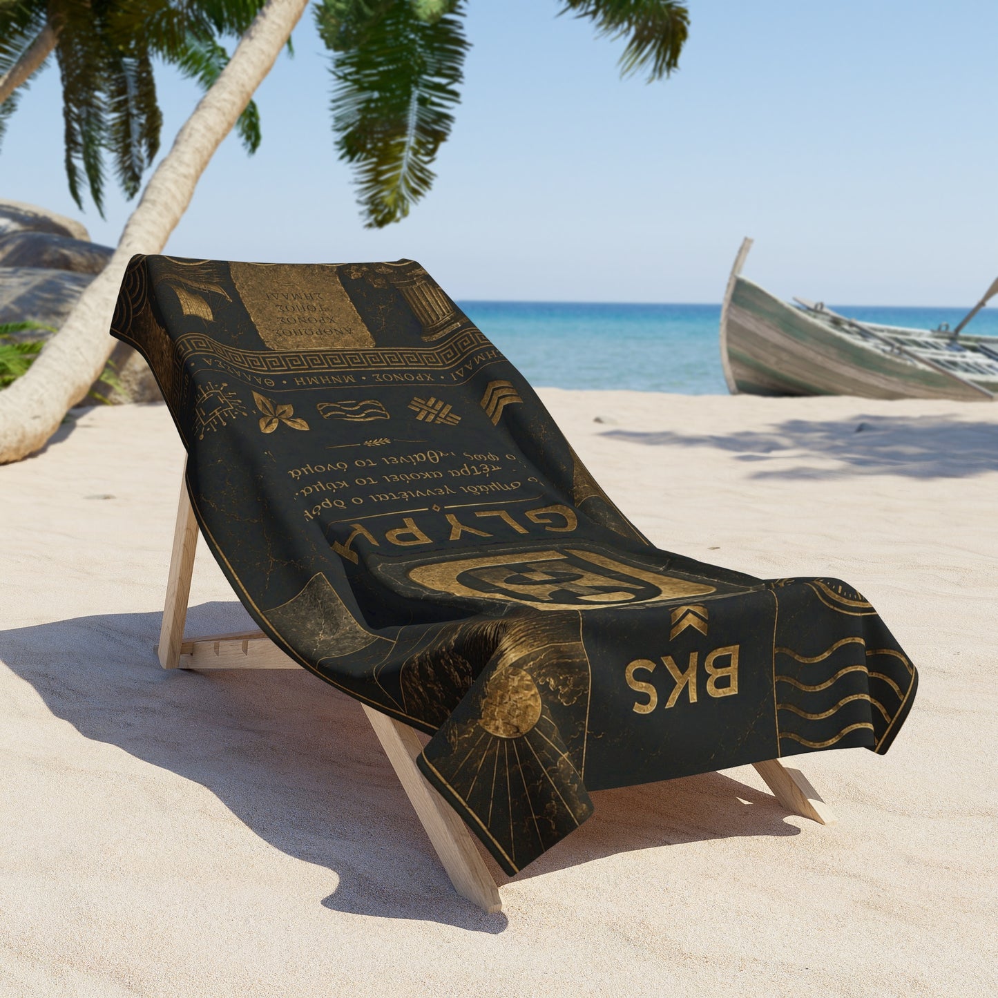 BKS Glyph Verse™ Beach Towel