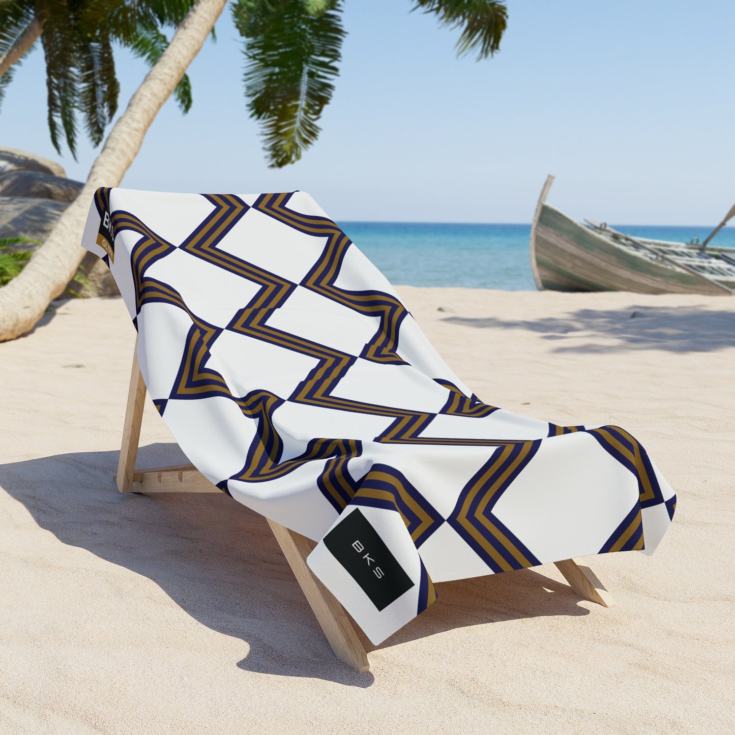 BKS Glyph Grid™ Beach Towel