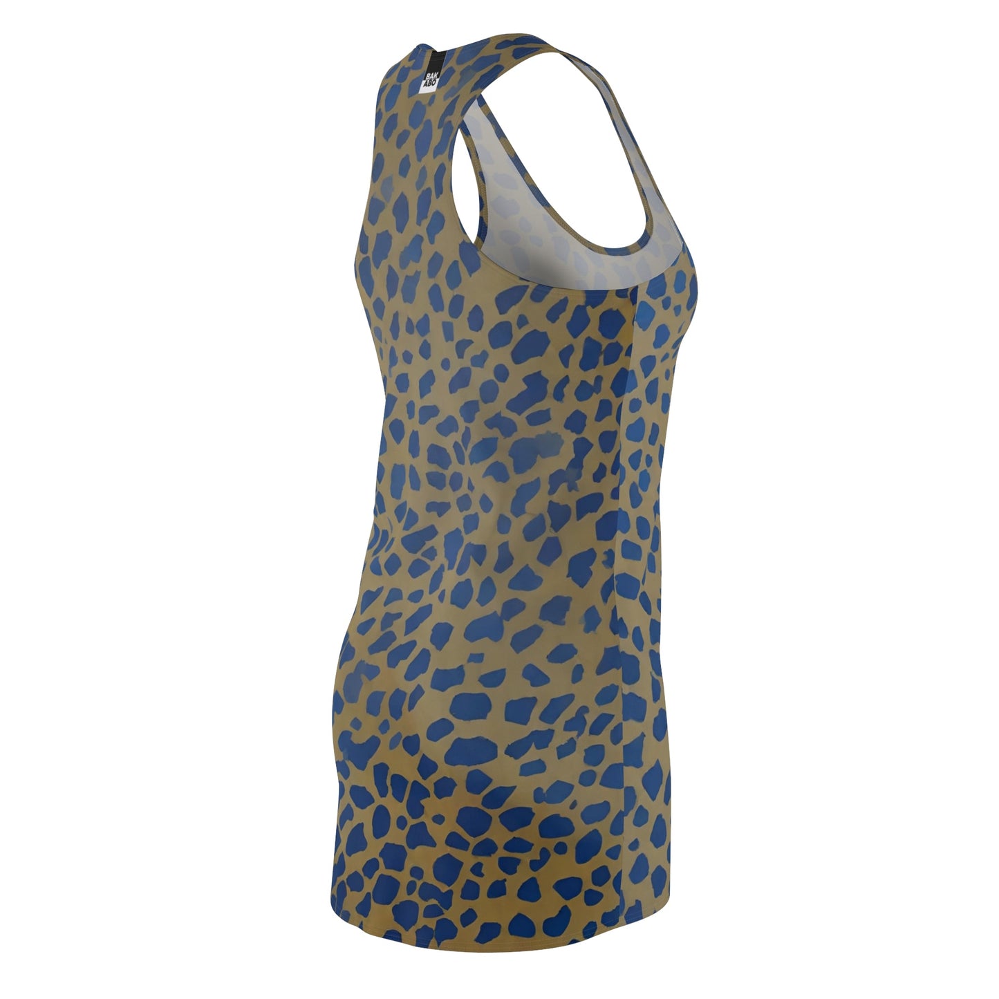 Blue Leopard Print Racerback Dress — Women's Patterned Tank Dress Printify bakabo.club