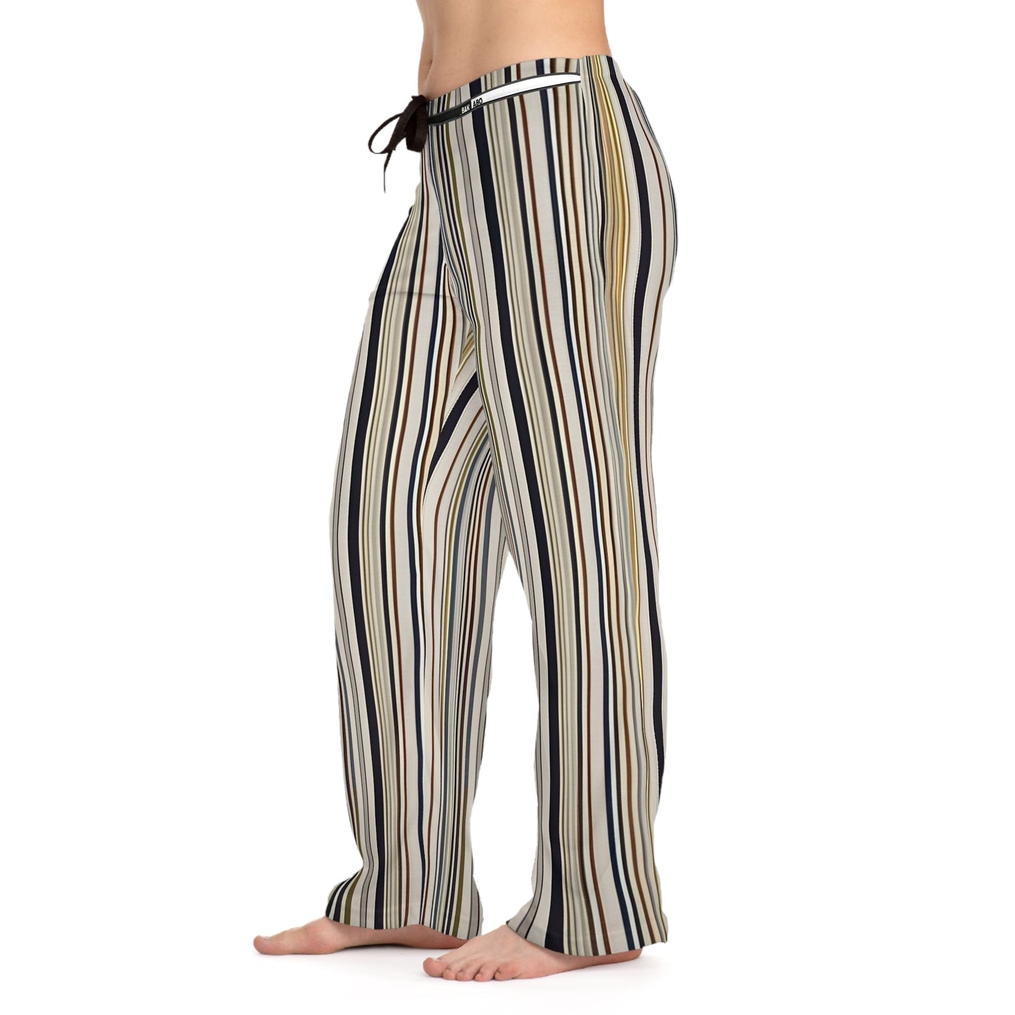 Striped Lounge Pajama Pants — Wide-Leg Cozy Sleepwear Printify bakabo.club