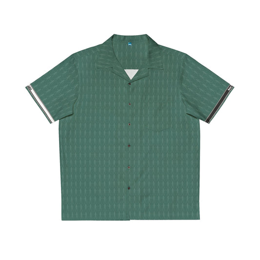 Green Tropical Pattern Hawaiian Shirt — Men's Casual Aloha Button-Up Printify bakabo.club