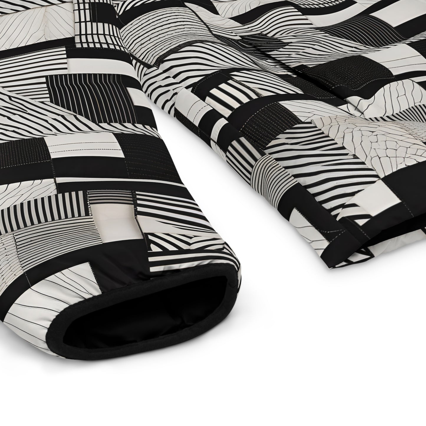 Monochrome Mosaic (BKS)🖤Puffer Jacket - bakabo.club