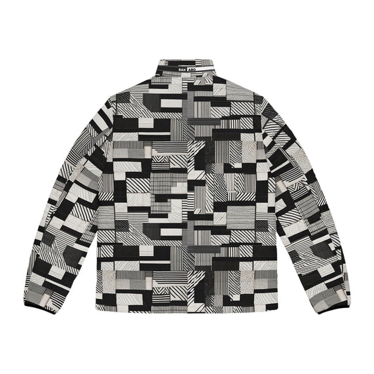 Monochrome Mosaic (BKS)🖤Puffer Jacket - bakabo.club