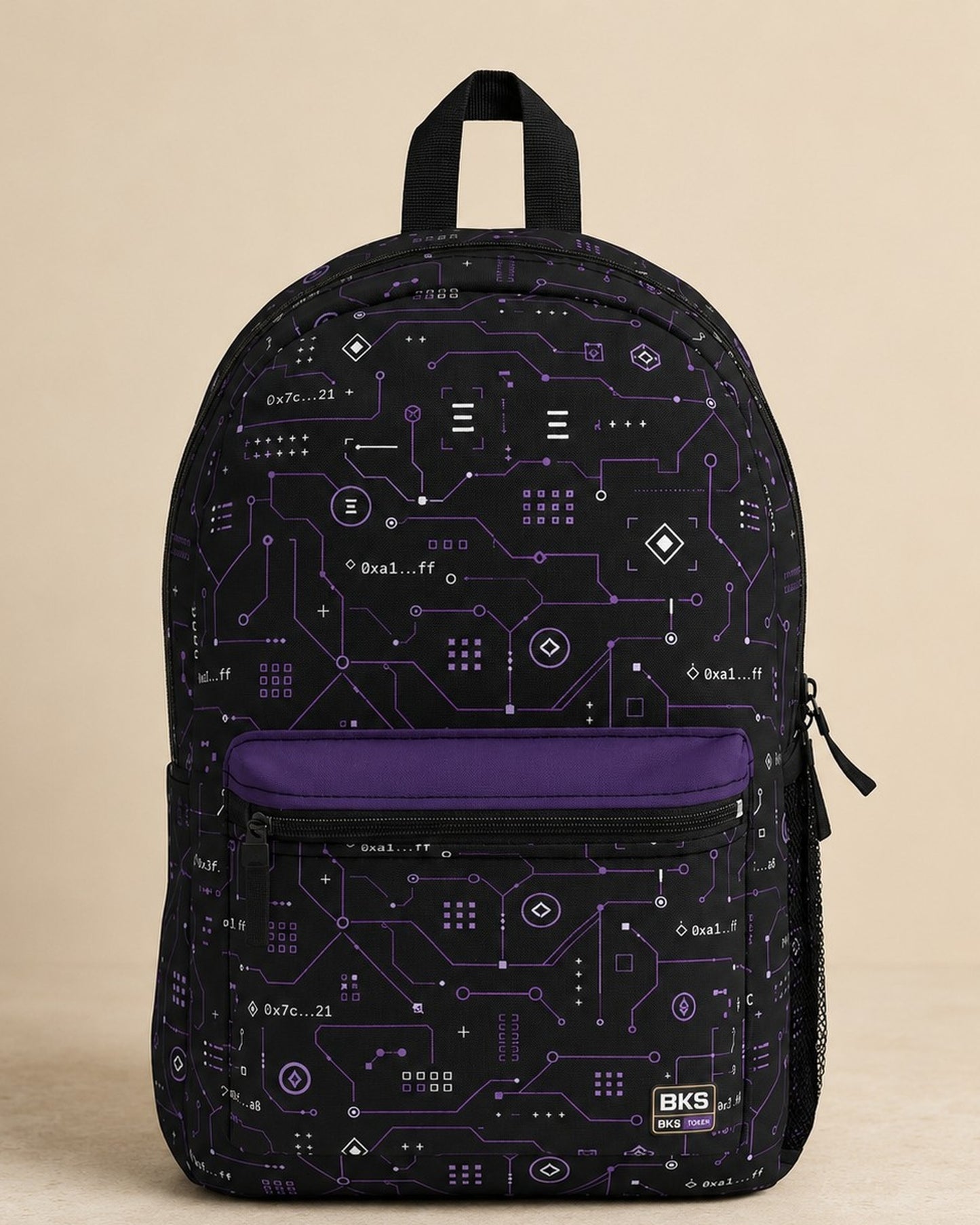 BKS Token Circuit Hash Backpack — front