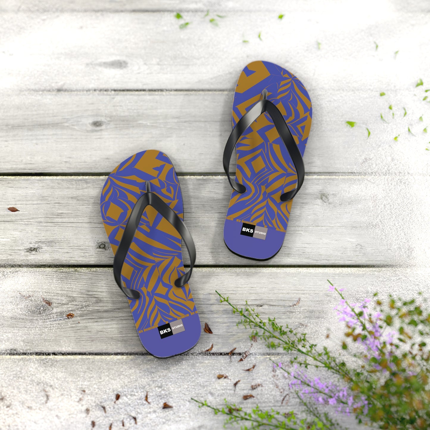 BKS Glyph Violet Gold™ Flip Flops