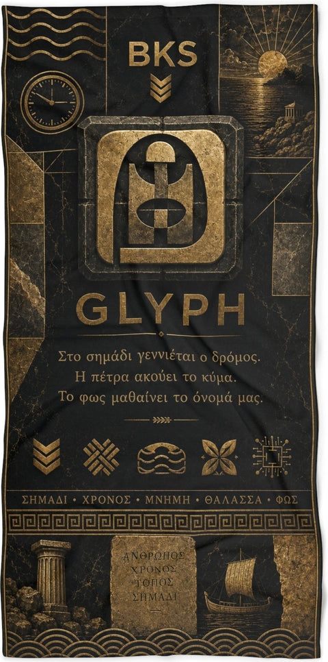 BKS Glyph Verse™ Beach Towel