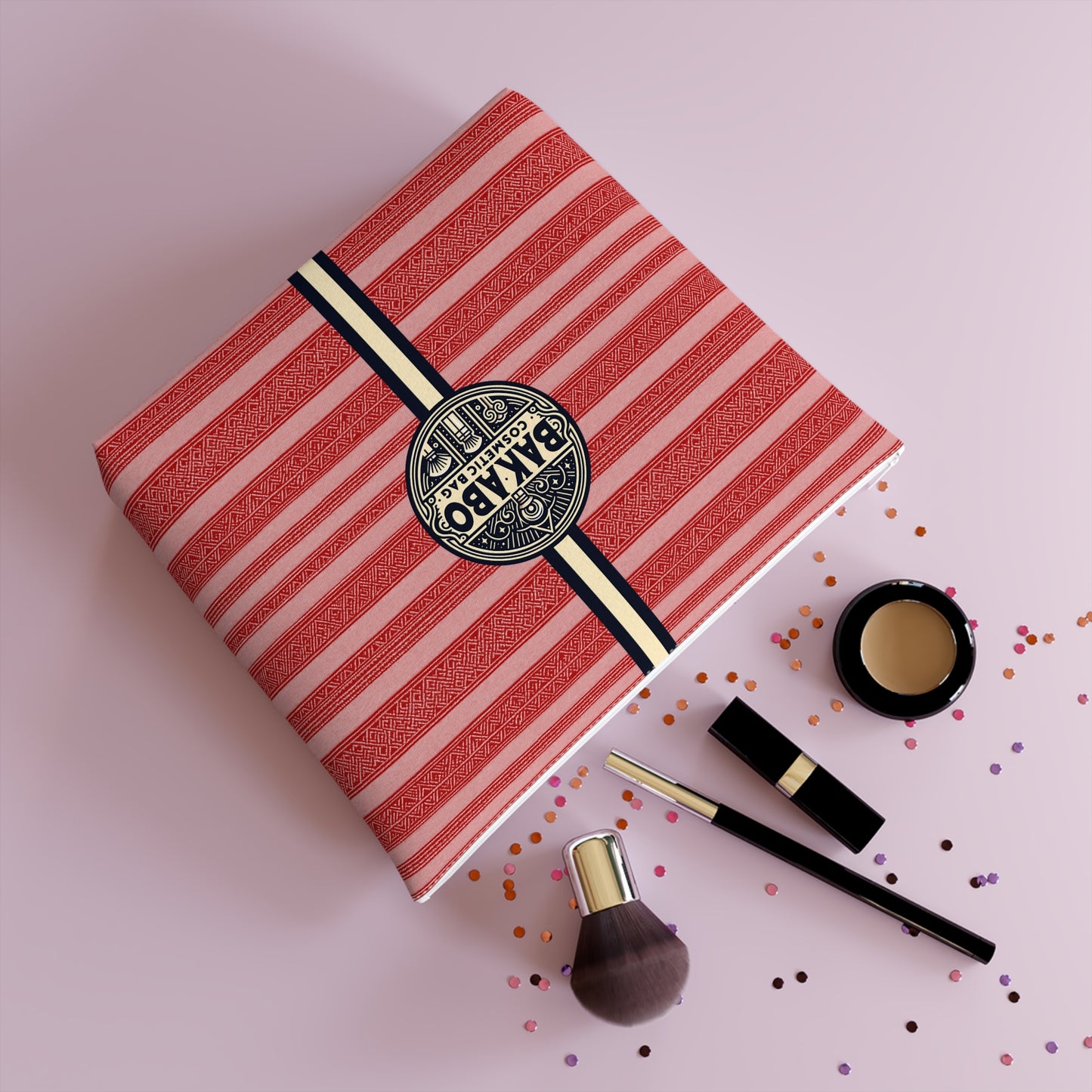 Greek Weave (BKS)💄Cotton Cosmetic Bag - bakabo.club