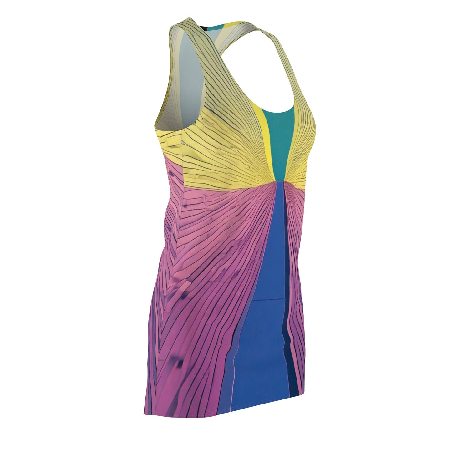 Colorburst Racerback Dress — Vibrant Abstract AOP Summer Sundress