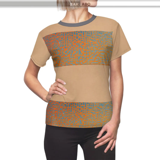 Sand Sketch (BKS)🌊Women's Cut & Sew Tee Printify bakabo.club