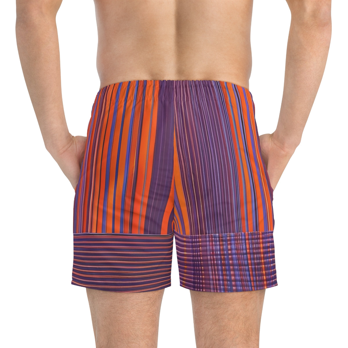 BKS Flag Citrus Swim Trunks - back-person