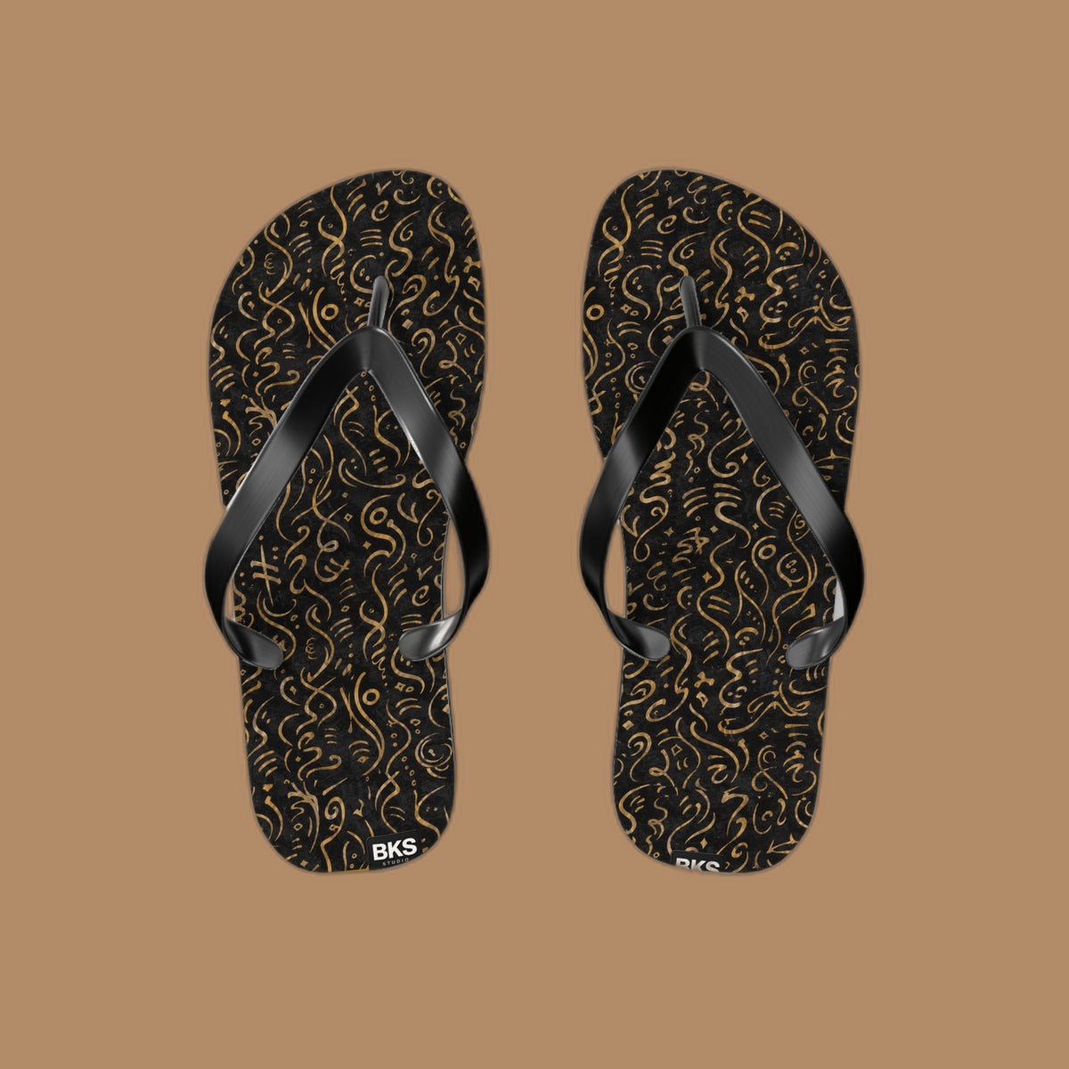BKS Glyph Mosaic Golden™ Flip Flops