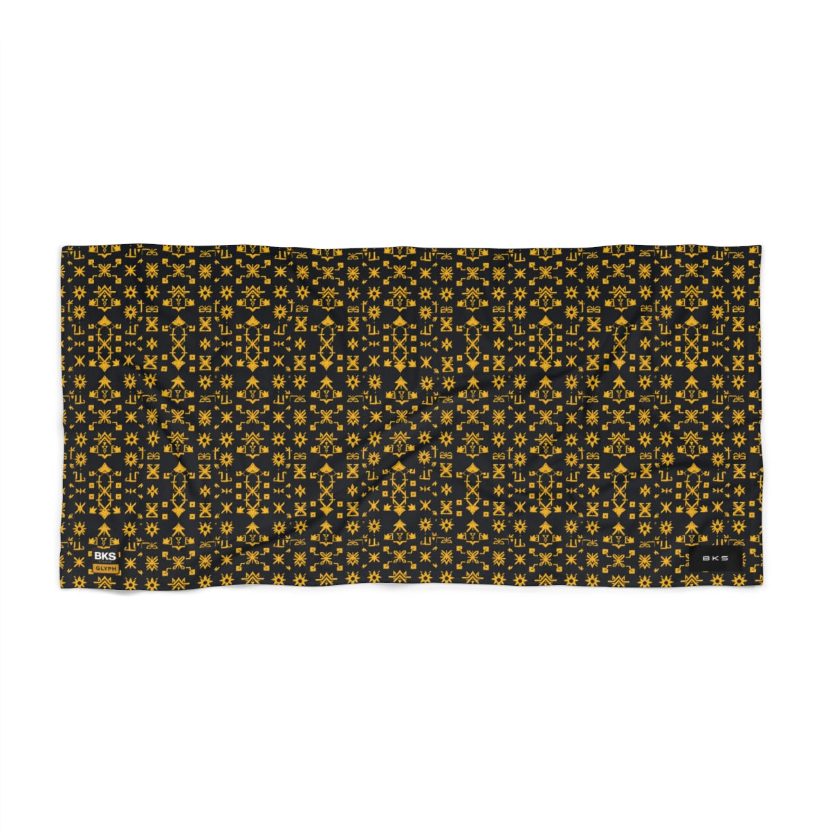 BKS Glyph Scroll™ Beach Towel — front view