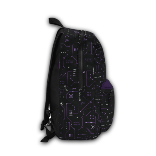 BKS Token Circuit Hash™ Backpack — right side, Token all-over print — no background