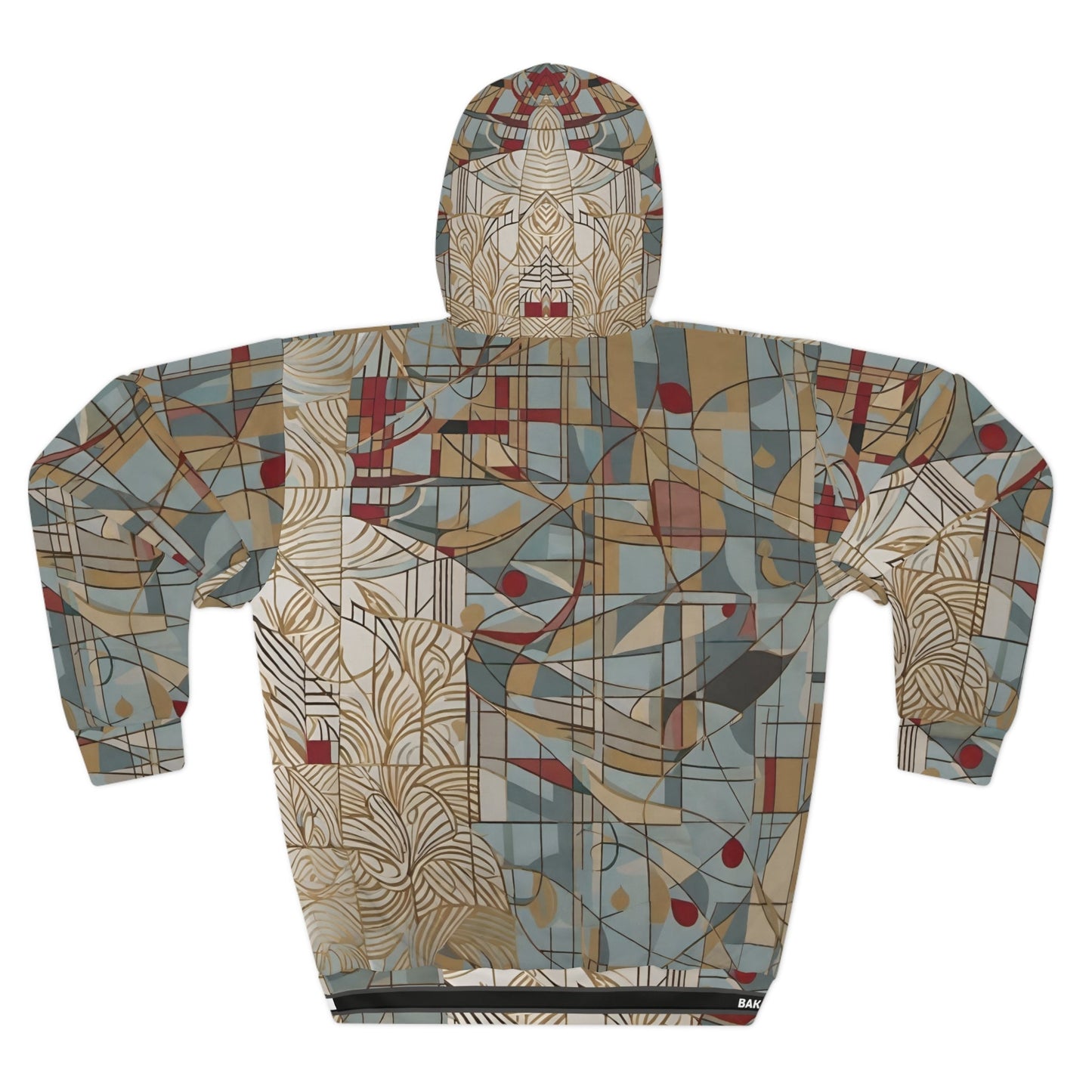 Abstract Geometric All-Over Print Hoodie Printify bakabo.club