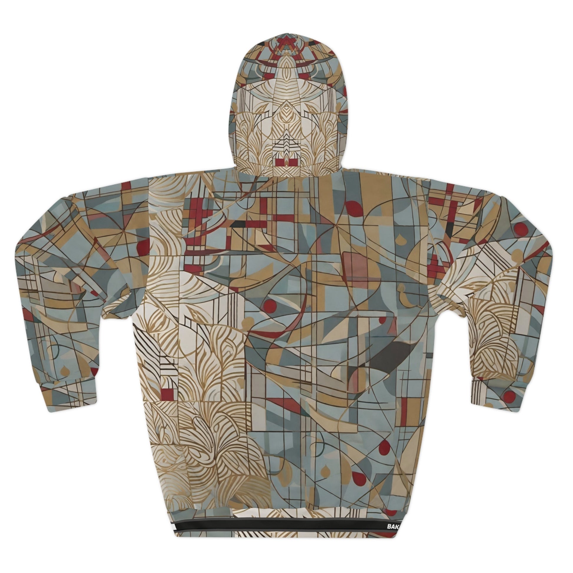 Abstract Geometric All-Over Print Hoodie Printify bakabo.club